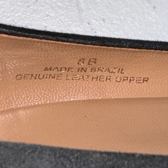 EUC Talbots Black Suede Round Closed Toe Wedge Size 8 - Picture 7 of 8